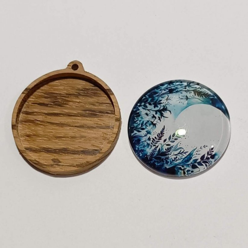 Lůžko na kabošon kulaté - zebrano - Velikost: 30 mm