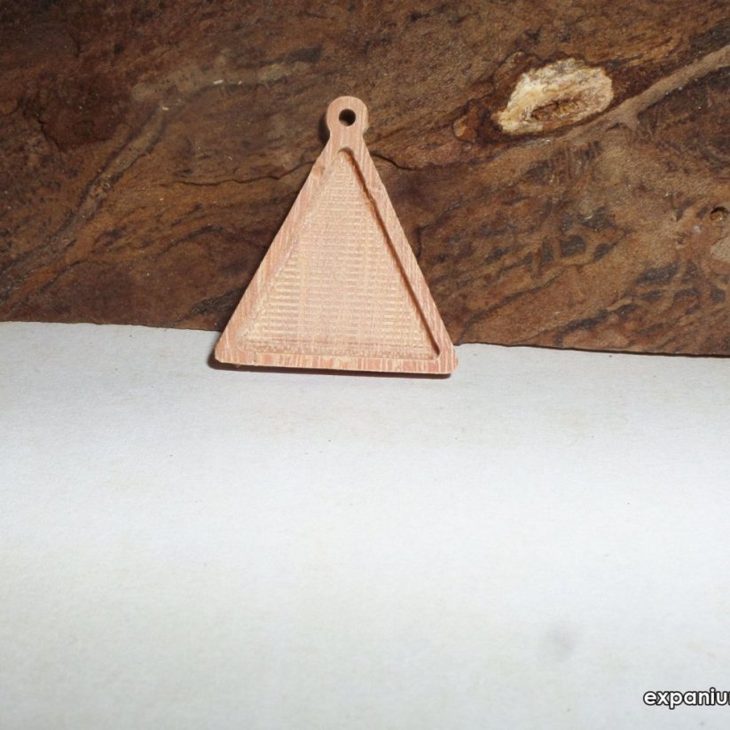 Lůžko na zalévání pryskyřicí trojúhelník - bangkirai - Velikost: 15mm